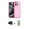 MARSİLYAN™- iPhone 15 Pro Kılıf Eksen Doku Koleksiyonu - Siyah Polymer Nano Ekran Koruyucu + Raze Metal Kamera Lens - LT