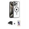 MARSİLYAN™- iPhone 15 Pro Kılıf Eksen Form Koleksiyonu - Siyah Joko 5D Cam + Raze Metal Kamera Lens - GS