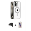 MARSİLYAN™- iPhone 15 Pro Kılıf Eksen Form Koleksiyonu - Siyah Joko 5D Cam + Raze Metal Kamera Lens - GS