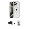 MARSİLYAN™- iPhone 15 Pro Kılıf Eksen Form Koleksiyonu - Siyah Joko 5D Cam + Raze Metal Kamera Lens - LT
