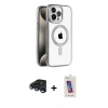 MARSİLYAN™- iPhone 15 Pro Kılıf Eksen Form Koleksiyonu - Siyah Joko 5D Cam + Raze Metal Kamera Lens - LT