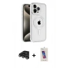 MARSİLYAN™- iPhone 15 Pro Kılıf Eksen Form Koleksiyonu - Siyah Joko 5D Cam + Raze Metal Kamera Lens - TMGI