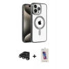 MARSİLYAN™- iPhone 15 Pro Kılıf Eksen Form Koleksiyonu - Siyah Joko 5D Cam + Raze Metal Kamera Lens - TMGI