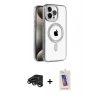 MARSİLYAN™- iPhone 15 Pro Kılıf Eksen Form Koleksiyonu - Siyah Joko 5D Cam + Raze Metal Kamera Lens - TMGI