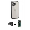 MARSİLYAN™- iPhone 15 Pro Kılıf Eksen Form Serisi - Şeffaf 360 Full Body Arka Koruyucu + Raze Metal Kamera Lens - GS