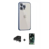 MARSİLYAN™- iPhone 15 Pro Kılıf Eksen Form Serisi - Şeffaf 360 Full Body Arka Koruyucu + Raze Metal Kamera Lens - GS