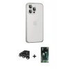 MARSİLYAN™- iPhone 15 Pro Kılıf Eksen Form Serisi - Şeffaf 360 Full Body Arka Koruyucu + Raze Metal Kamera Lens - GS