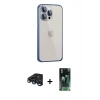 MARSİLYAN™- iPhone 15 Pro Kılıf Eksen Form Serisi - Şeffaf 360 Full Body Arka Koruyucu + Raze Metal Kamera Lens - LT