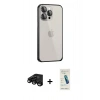 MARSİLYAN™- iPhone 15 Pro Kılıf Eksen Form Serisi - Şeffaf Pasifik Cam Ekran Koruyucu + Raze Metal Kamera Lens - SH