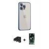MARSİLYAN™- iPhone 15 Pro Kılıf Eksen Form Serisi - Siyah 360 Mat Full Body Arka Koruyucu + Raze Metal Kamera Lens - TMGI