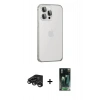 MARSİLYAN™- iPhone 15 Pro Kılıf Eksen Form Serisi - Siyah 360 Mat Full Body Arka Koruyucu + Raze Metal Kamera Lens - TMGI