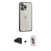 MARSİLYAN™- iPhone 15 Pro Kılıf Eksen Form Serisi - Siyah Joko 5D Cam + Raze Metal Kamera Lens - SH