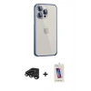 MARSİLYAN™- iPhone 15 Pro Kılıf Eksen Form Serisi - Siyah Joko 5D Cam + Raze Metal Kamera Lens - TMGI