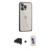 MARSİLYAN™- iPhone 15 Pro Kılıf Eksen Form Serisi - Siyah Joko 5D Cam + Raze Metal Kamera Lens - TMGI
