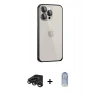 MARSİLYAN™- iPhone 15 Pro Kılıf Eksen Form Serisi - Siyah Joko Magic 5D Cam + Raze Metal Kamera Lens - TMGI
