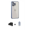 MARSİLYAN™- iPhone 15 Pro Kılıf Eksen Form Serisi - Siyah Joko Magic 5D Cam + Raze Metal Kamera Lens - TMGI