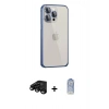 MARSİLYAN™- iPhone 15 Pro Kılıf Eksen Form Serisi - Siyah Joko Magic 5D Cam + Siyah Raze Metal Kamera Lens