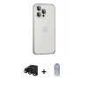 MARSİLYAN™- iPhone 15 Pro Kılıf Eksen Form Serisi - Siyah Joko Magic 5D Cam + Siyah Raze Metal Kamera Lens