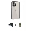 MARSİLYAN™- iPhone 15 Pro Kılıf Eksen Form Serisi - Siyah Joko Magic 5D Hayalet Cam + Lacivert Raze Metal Kamera Lens