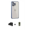 MARSİLYAN™- iPhone 15 Pro Kılıf Eksen Form Serisi - Siyah Joko Magic 5D Hayalet Cam + Raze Metal Kamera Lens - TMGI