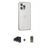 MARSİLYAN™- iPhone 15 Pro Kılıf Eksen Form Serisi - Siyah Joko Magic 5D Hayalet Cam + Raze Metal Kamera Lens - TMGI