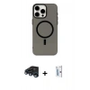 MARSİLYAN™- iPhone 15 Pro Kılıf Eksen Işık Prime - Siyah Bilvis 0.18mm Plus Cam Ekran Koruyucu + Raze Metal Kamera Lens - LT