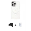 MARSİLYAN™- iPhone 15 Pro Kılıf Eksen Işık Prime - Siyah Bilvis 0.18mm Plus Cam Ekran Koruyucu + Raze Metal Kamera Lens - SH
