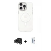 MARSİLYAN™- iPhone 15 Pro Kılıf Eksen Işık Prime - Siyah Bilvis 0.18mm Plus Cam Ekran Koruyucu + Raze Metal Kamera Lens - TMGI