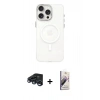 MARSİLYAN™- iPhone 15 Pro Kılıf Eksen Işık Prime - Siyah Bilvis 3D Mat Cam Ekran Koruyucu + Raze Metal Kamera Lens - LT