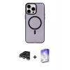 MARSİLYAN™- iPhone 15 Pro Kılıf Eksen Işık Prime - Siyah Bilvis 5in1 3D Magic Cam Ekran Koruyucu + Raze Metal Kamera Lens - GS