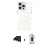 MARSİLYAN™- iPhone 15 Pro Kılıf Eksen Işık Prime - Siyah Bilvis Hayalet Cam Ekran Koruyucu + Raze Metal Kamera Lens - LT