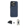 MARSİLYAN™- iPhone 15 Pro Kılıf Eksen Işık Prime - Siyah Bilvis Hayalet Cam Ekran Koruyucu + Raze Metal Kamera Lens - LT