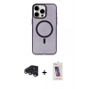 MARSİLYAN™- iPhone 15 Pro Kılıf Eksen Işık Prime - Siyah Joko 5D Cam + Raze Metal Kamera Lens - LT