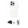 MARSİLYAN™- iPhone 15 Pro Kılıf Eksen Işık Prime - Siyah Joko 5D Cam + Raze Metal Kamera Lens - LT