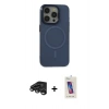 MARSİLYAN™- iPhone 15 Pro Kılıf Eksen Işık Prime - Siyah Joko 5D Cam + Raze Metal Kamera Lens - TMGI