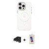 MARSİLYAN™- iPhone 15 Pro Kılıf Eksen Işık Prime - Siyah Joko 5D Cam + Raze Metal Kamera Lens - TMGI