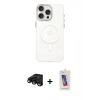 MARSİLYAN™- iPhone 15 Pro Kılıf Eksen Işık Prime - Siyah Joko 5D Cam + Raze Metal Kamera Lens - SH