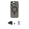 MARSİLYAN™- iPhone 15 Pro Kılıf Eksen Işık Prime - Siyah Joko Magic 5D Cam + Raze Metal Kamera Lens - GS