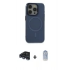 MARSİLYAN™- iPhone 15 Pro Kılıf Eksen Işık Prime - Siyah Joko Magic 5D Cam + Raze Metal Kamera Lens - LT