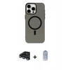 MARSİLYAN™- iPhone 15 Pro Kılıf Eksen Işık Prime - Siyah Joko Magic 5D Cam + Raze Metal Kamera Lens - LT