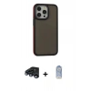 MARSİLYAN™- iPhone 15 Pro Kılıf Eksen Işık - Siyah Joko Magic 5D Cam + Raze Metal Kamera Lens - LT
