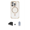 MARSİLYAN™- iPhone 15 Pro Kılıf Eksen Klasik Koleksiyonu - Siyah Joko Magic 5D Cam + Raze Metal Kamera Lens - GS