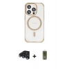 MARSİLYAN™- iPhone 15 Pro Kılıf Eksen Klasik Koleksiyonu - Siyah Joko Magic 5D Hayalet Cam + Raze Metal Kamera Lens - LT