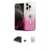 MARSİLYAN™- iPhone 15 Pro Kılıf Eksen Minimal Özel Seri - Siyah Bilvis 0.18mm Plus Cam Ekran Koruyucu + Raze Metal Kamera Lens - GS