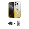 MARSİLYAN™- iPhone 15 Pro Kılıf Eksen Minimal Özel Seri - Siyah Bilvis 3D Cam Ekran Koruyucu + Raze Metal Kamera Lens - TMGI