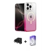 MARSİLYAN™- iPhone 15 Pro Kılıf Eksen Minimal Özel Seri - Siyah Bilvis 5in1 3D Magic Cam Ekran Koruyucu + Raze Metal Kamera Lens - SH
