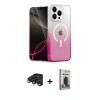 MARSİLYAN™- iPhone 15 Pro Kılıf Eksen Minimal Özel Seri - Siyah Bilvis Hayalet Cam Ekran Koruyucu + Raze Metal Kamera Lens - LT