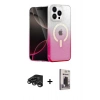 MARSİLYAN™- iPhone 15 Pro Kılıf Eksen Minimal Özel Seri - Siyah Bilvis Hayalet Cam Ekran Koruyucu + Raze Metal Kamera Lens - TMGI