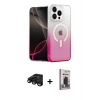 MARSİLYAN™- iPhone 15 Pro Kılıf Eksen Minimal Özel Seri - Siyah Bilvis Hayalet Cam Ekran Koruyucu + Raze Metal Kamera Lens - SH