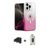 MARSİLYAN™- iPhone 15 Pro Kılıf Eksen Minimal Özel Seri - Siyah Bilvis Hayalet Cam Ekran Koruyucu + Raze Metal Kamera Lens - TMGI
